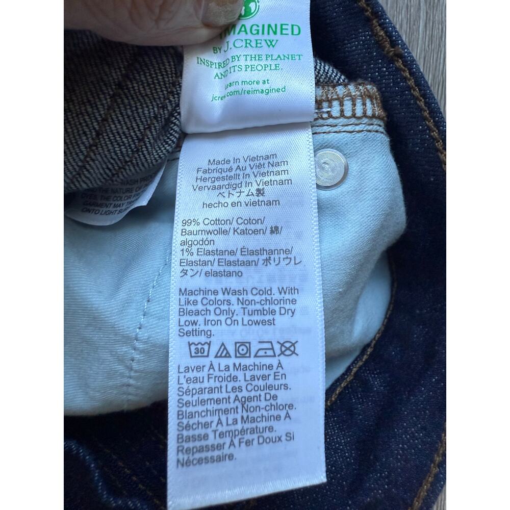 J. Crew 9" Demi Boot Crop Denim Jeans, women's size 24 - Picture 5 of 7